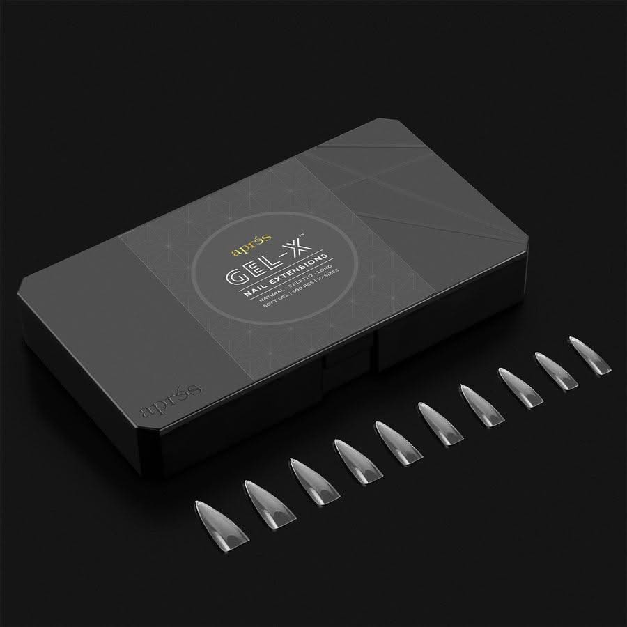 APRES - Gel - X™ Natural Stiletto Long Box of Tips - DTK Nail Supply
