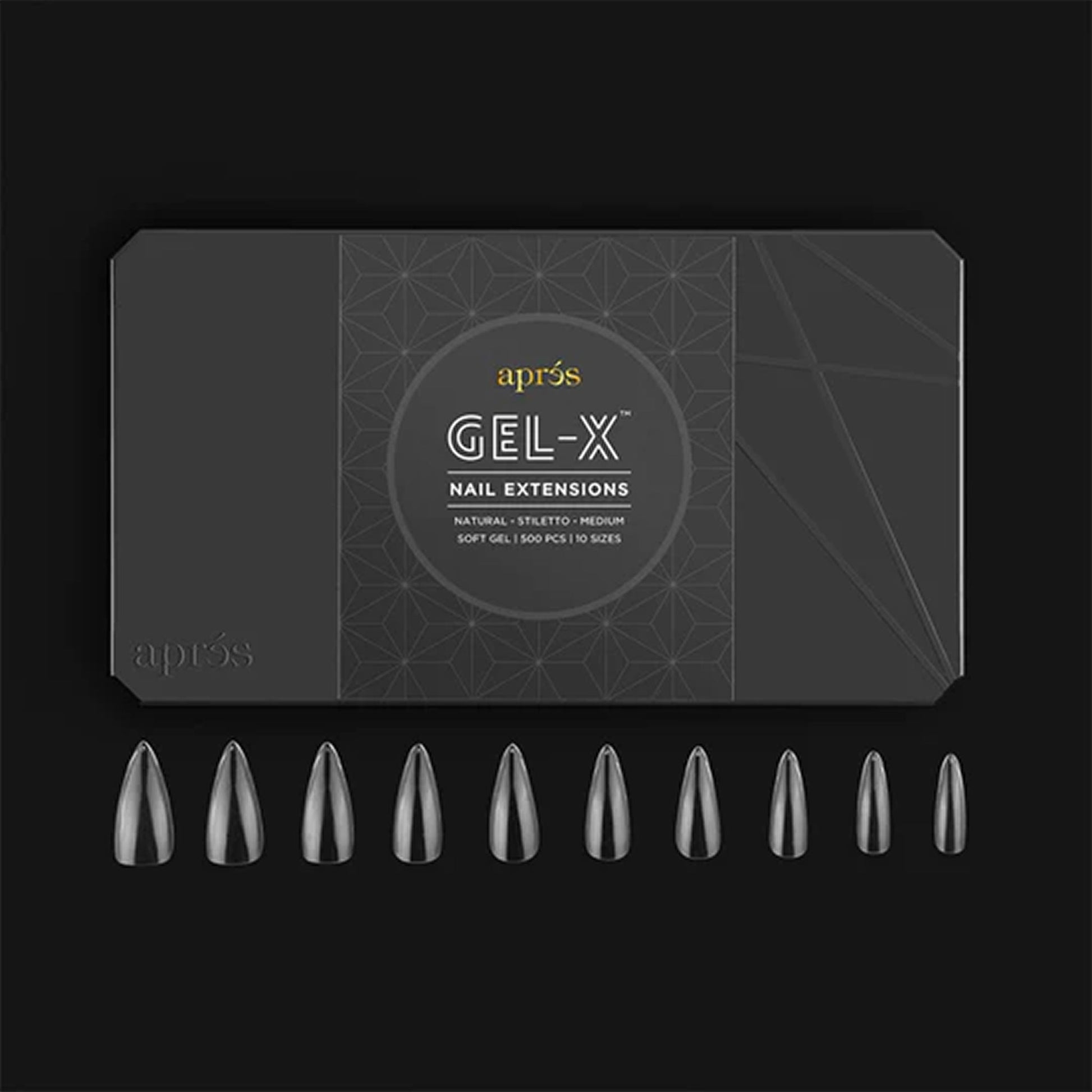 APRES - Gel - X™ Natural Stiletto Medium Box of Tips - DTK Nail Supply