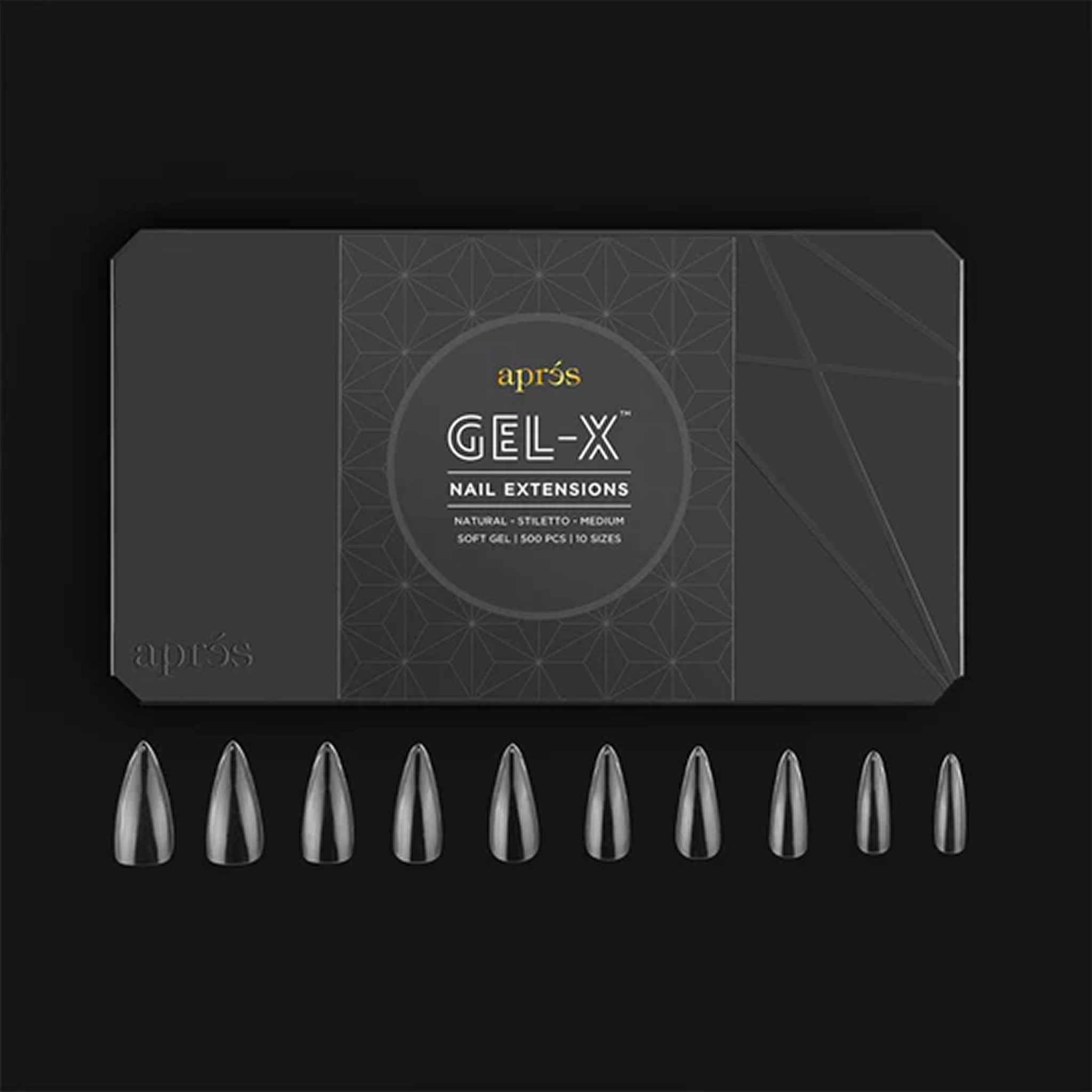 APRES - Gel-X™ Natural Stiletto Medium Box of Tips by Apres sold by DTK Nail Supply