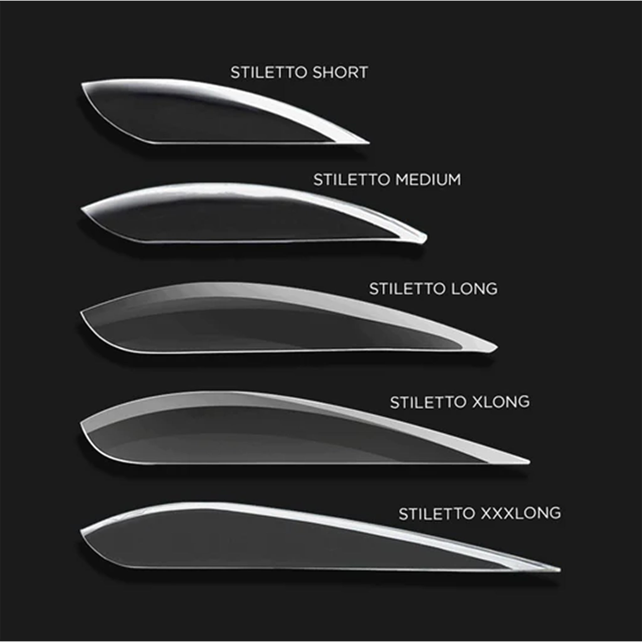 APRES - Gel - X™ Natural Stiletto Medium Box of Tips - DTK Nail Supply