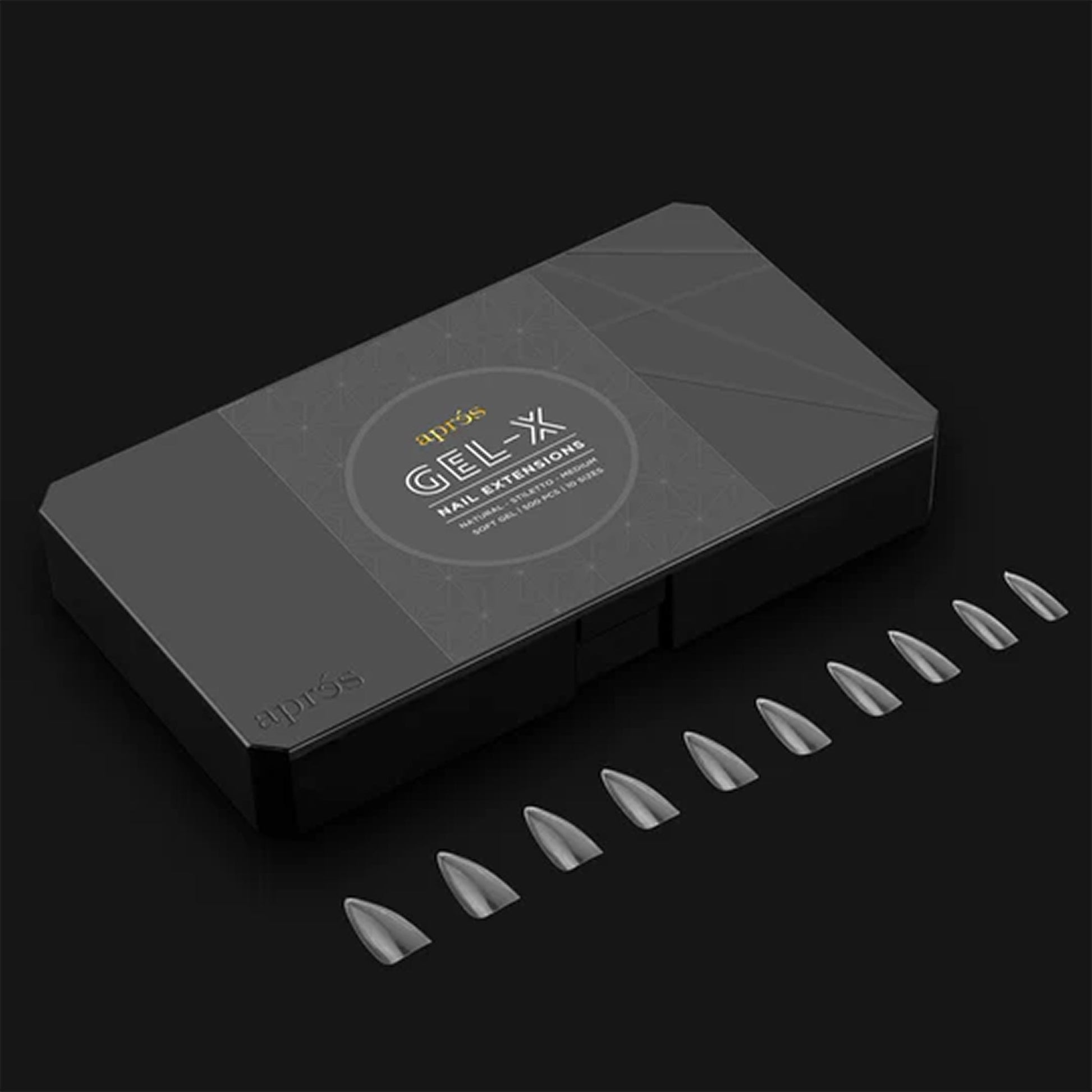 APRES - Gel - X™ Natural Stiletto Medium Box of Tips - DTK Nail Supply