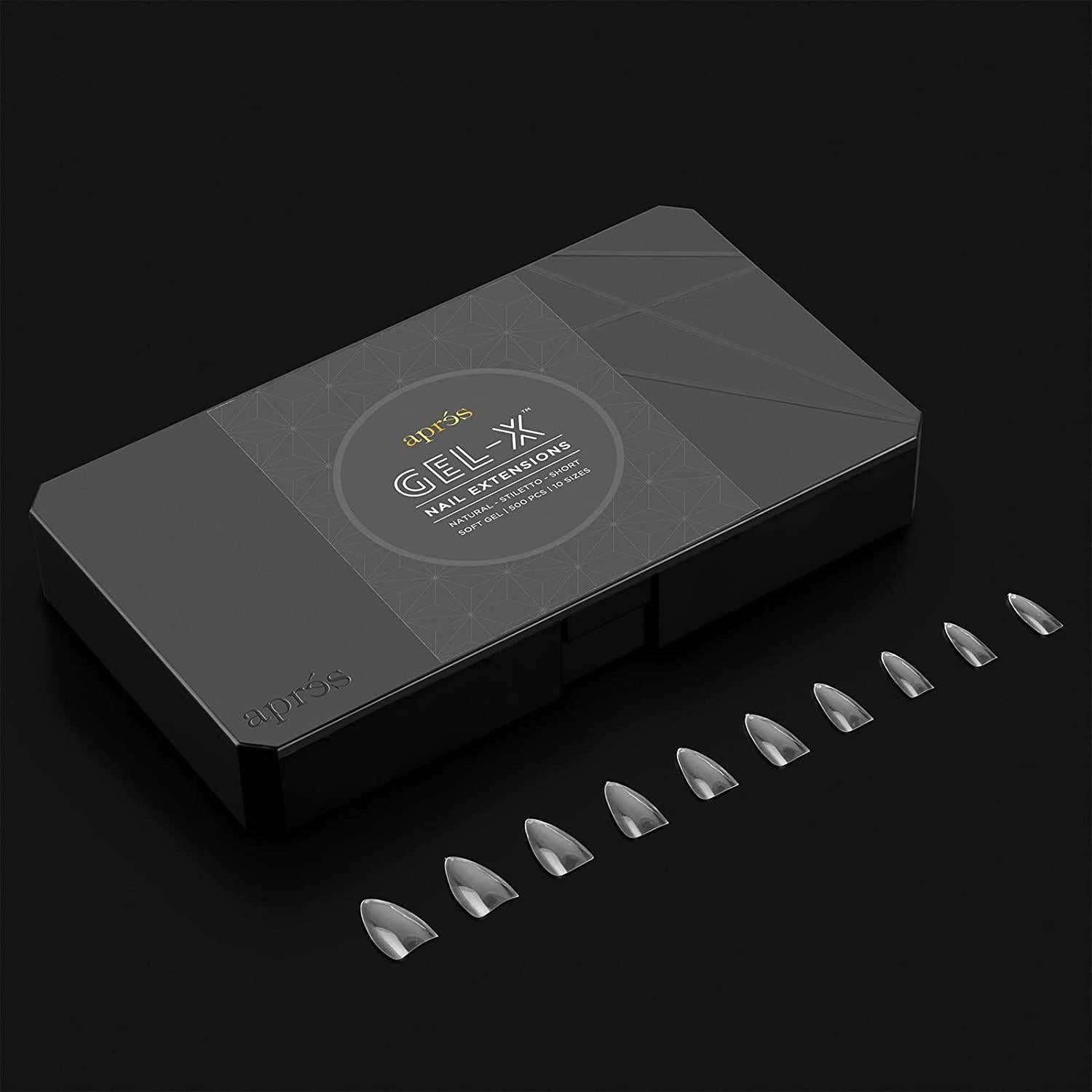 APRES - Gel - X™ Natural Stiletto Short Box of Tips - DTK Nail Supply