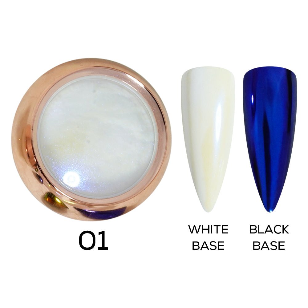 Aurora Chrome Nail Powder - 01 - DTK Nail Supply