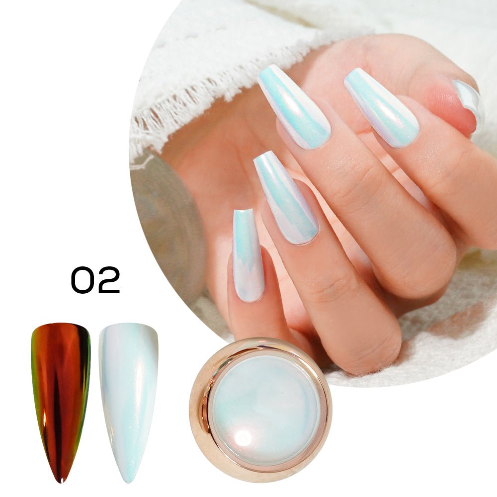 Aurora Chrome Nail Powder - 02 - DTK Nail Supply
