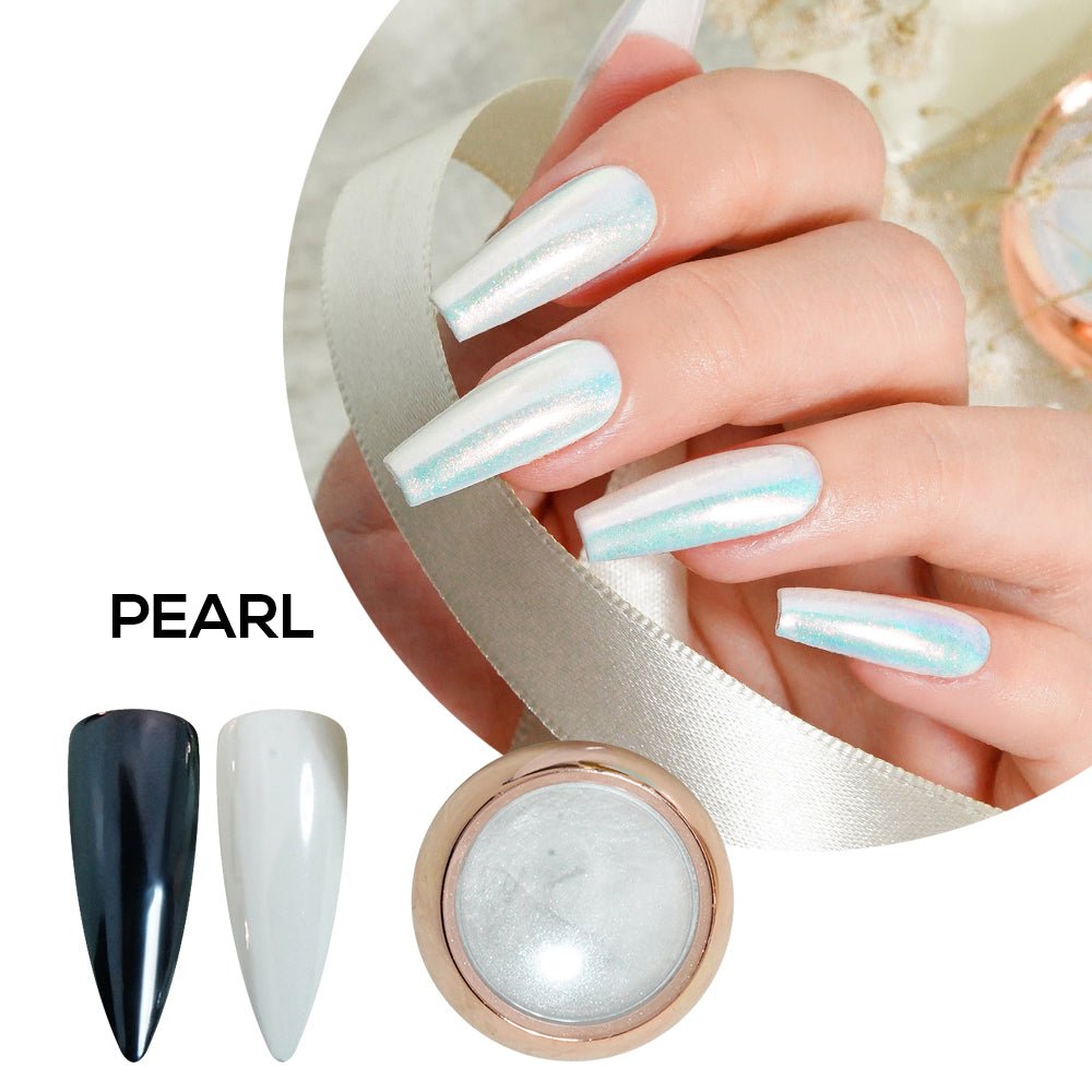 Aurora Chrome Nail Powder - Pearl - DTK Nail Supply