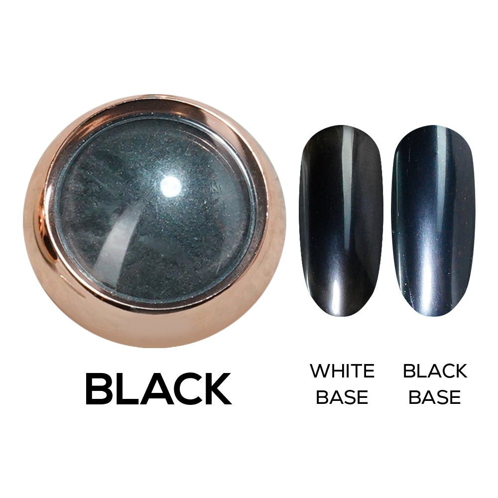 Aurora Galaxy Chrome Nail Powder - BLACK - DTK Nail Supply