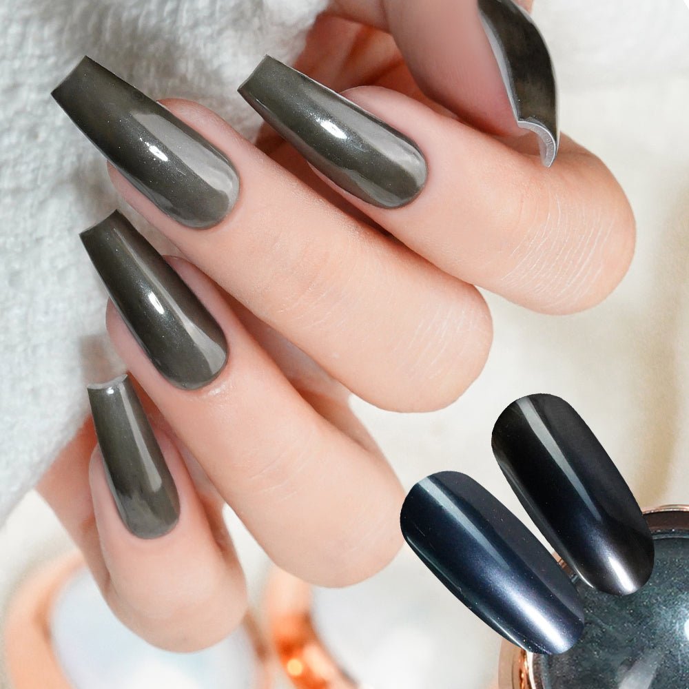 Aurora Galaxy Chrome Nail Powder - BLACK - DTK Nail Supply