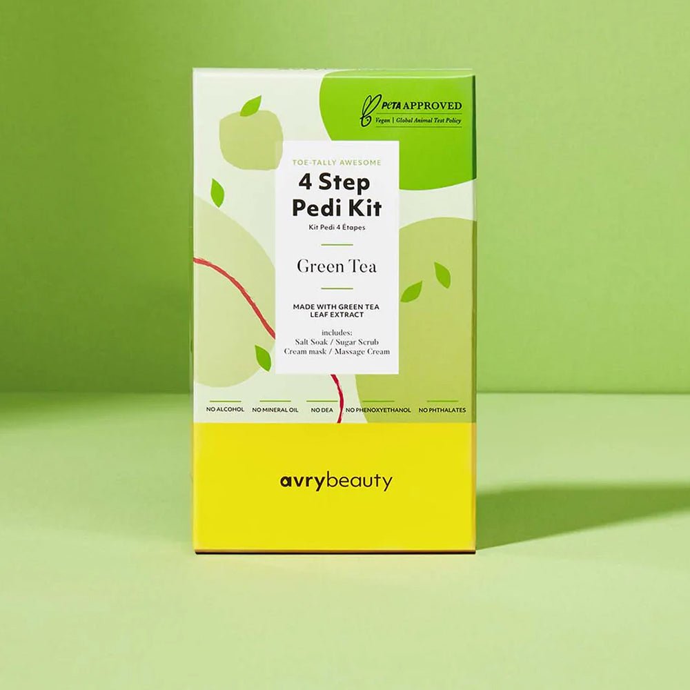 AVRY BEAUTY - 4 Steps Pedi Kit Box of 50 - Green Tea - DTK Nail Supply