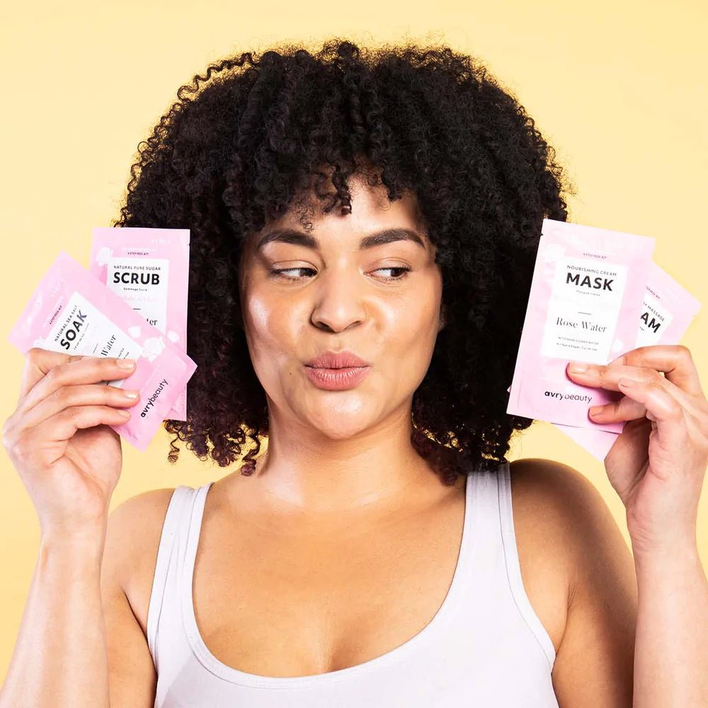 AVRY BEAUTY - 4 Steps Pedi Kit Box of 50 - Rose Water - DTK Nail Supply