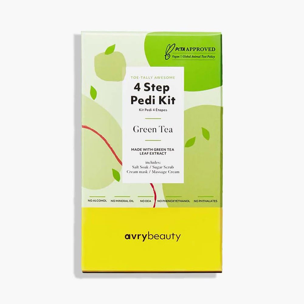 AVRY BEAUTY - 4 Steps Pedicure Kit - Green Tea - DTK Nail Supply