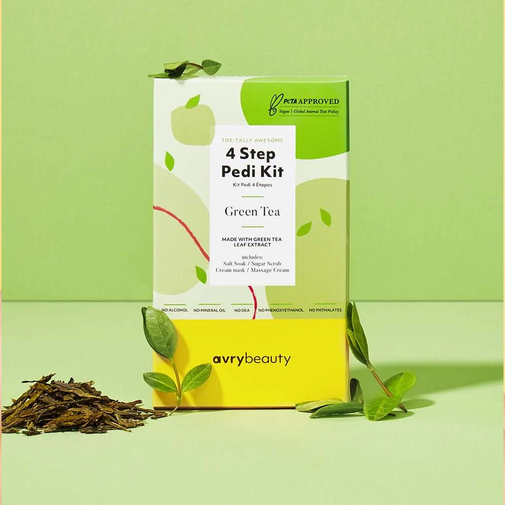 AVRY BEAUTY - 4 Steps Pedicure Kit - Green Tea - DTK Nail Supply