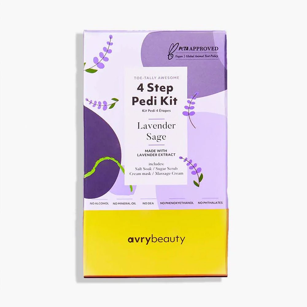 AVRY BEAUTY - 4 Steps Pedicure Kit - Lavender - DTK Nail Supply