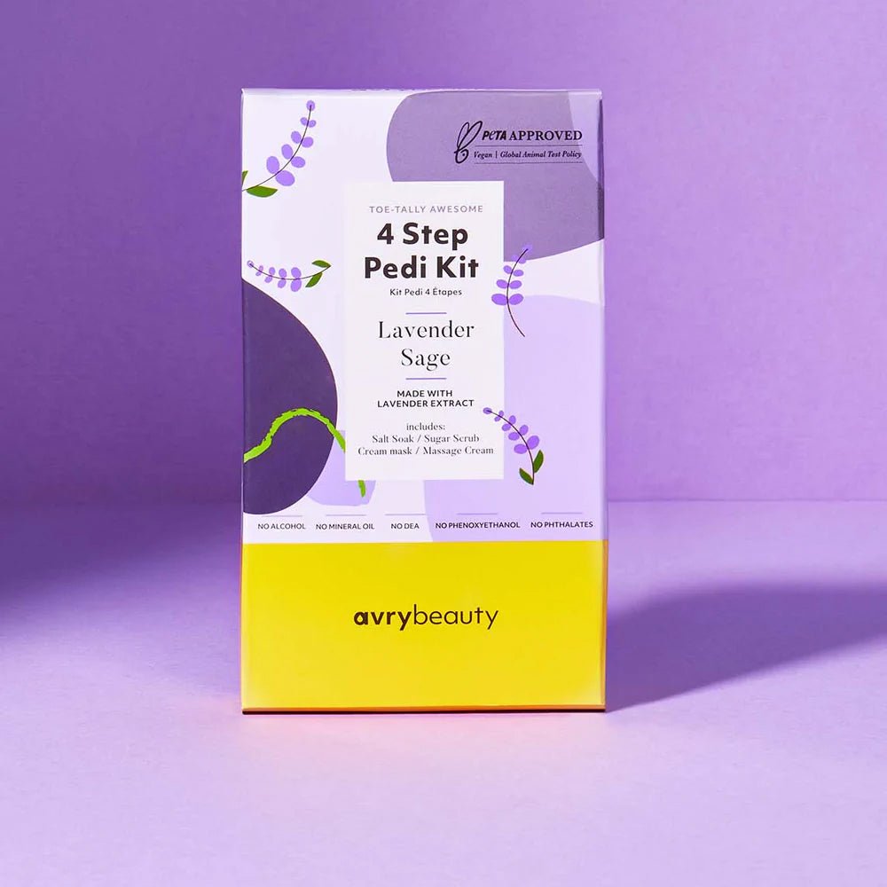 AVRY BEAUTY - 4 Steps Pedicure Kit - Lavender - DTK Nail Supply