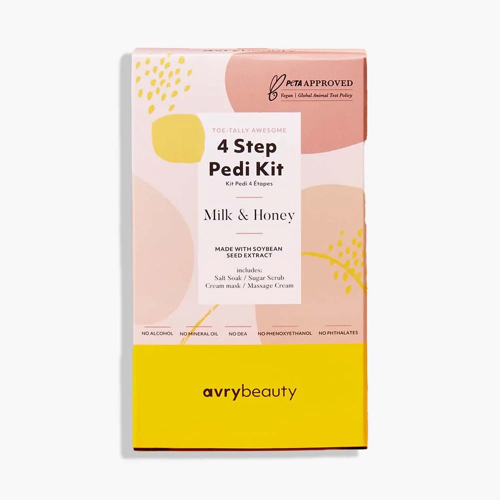 AVRY BEAUTY - 4 Steps Pedicure Kit - Milk & Honey - DTK Nail Supply