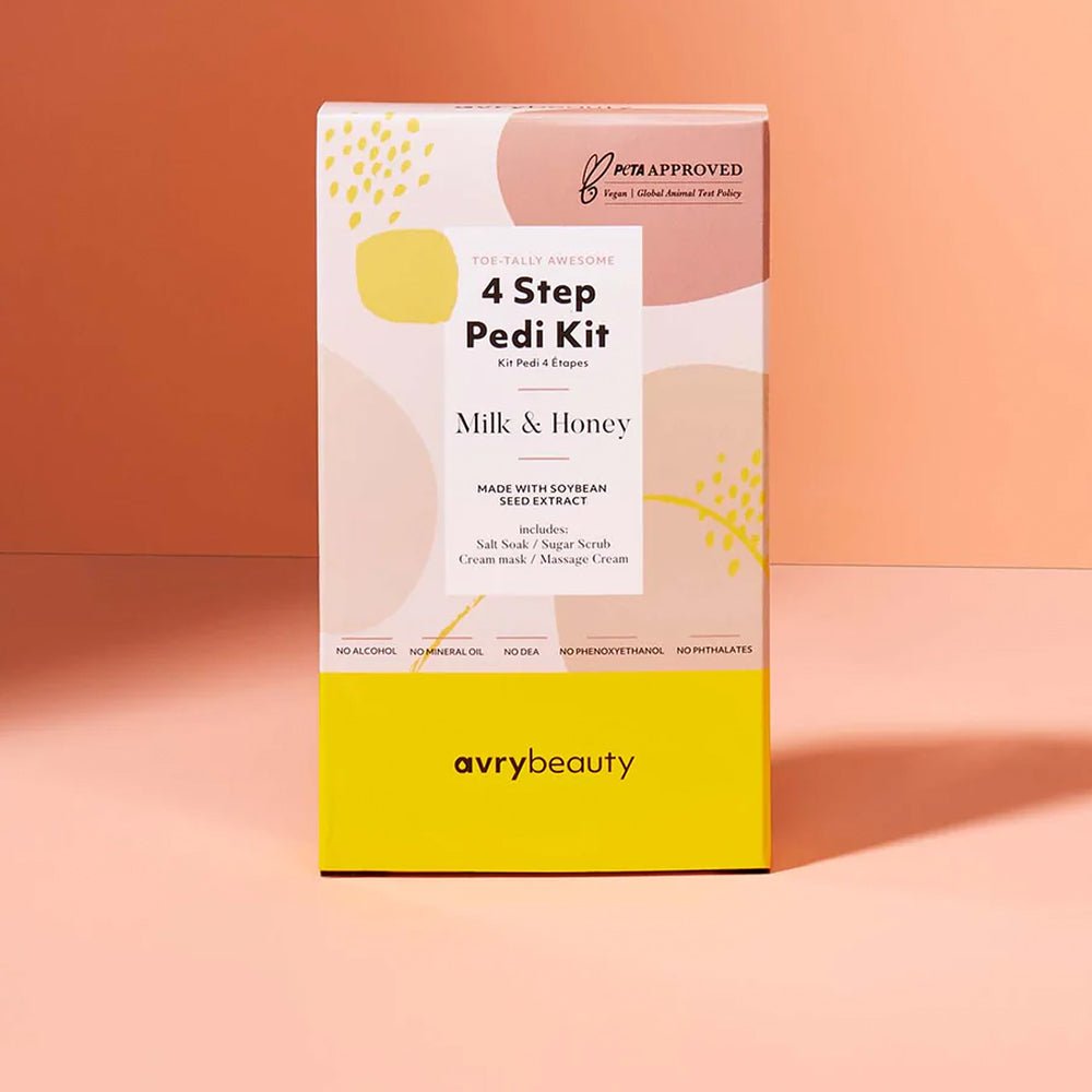 AVRY BEAUTY - 4 Steps Pedicure Kit - Milk & Honey - DTK Nail Supply
