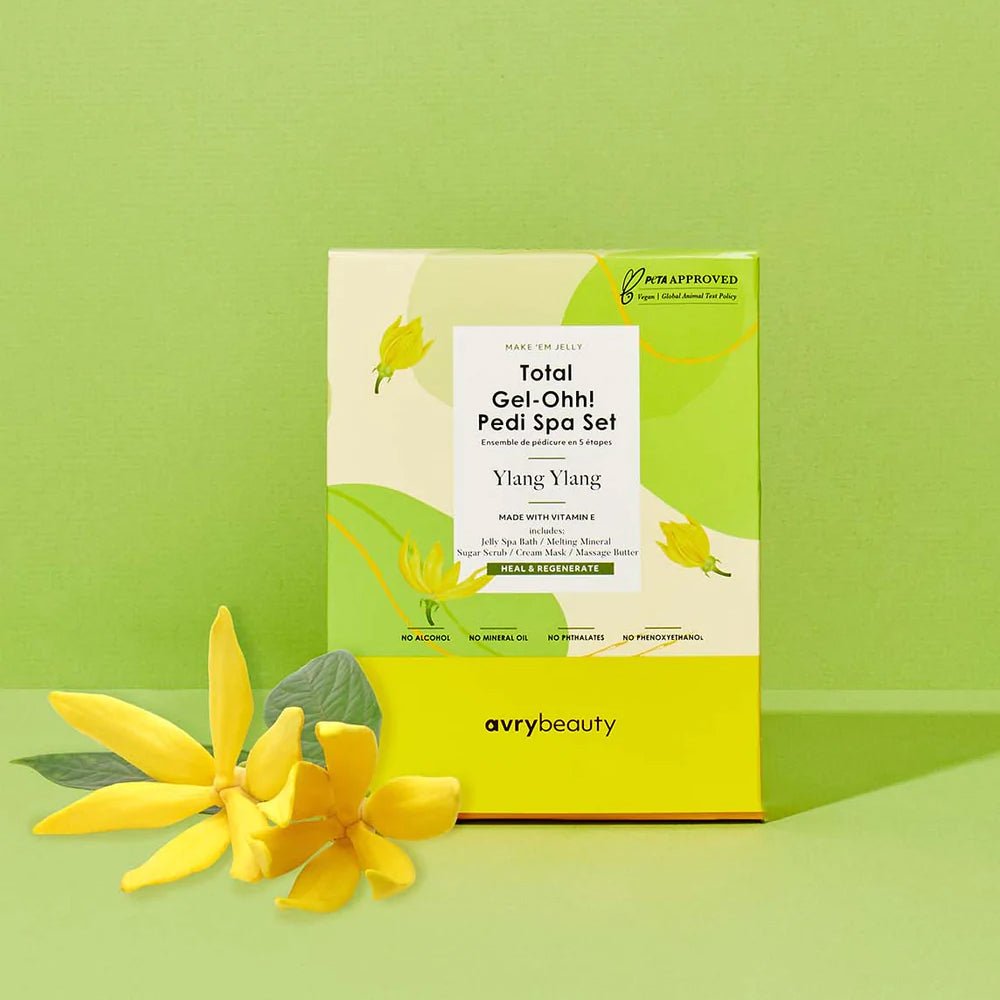 AVRY BEAUTY - 5 Steps Pedicure Kit Total Gel Ohh! Box of 50 - Ylang Ylang - DTK Nail Supply