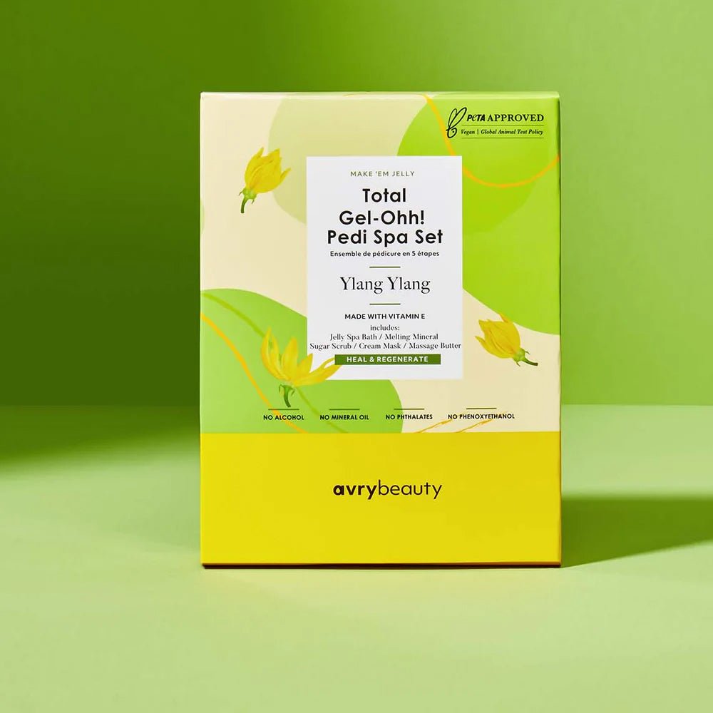 AVRY BEAUTY - 5 Steps Pedicure Kit Total Gel Ohh! Box of 50 - Ylang Ylang - DTK Nail Supply