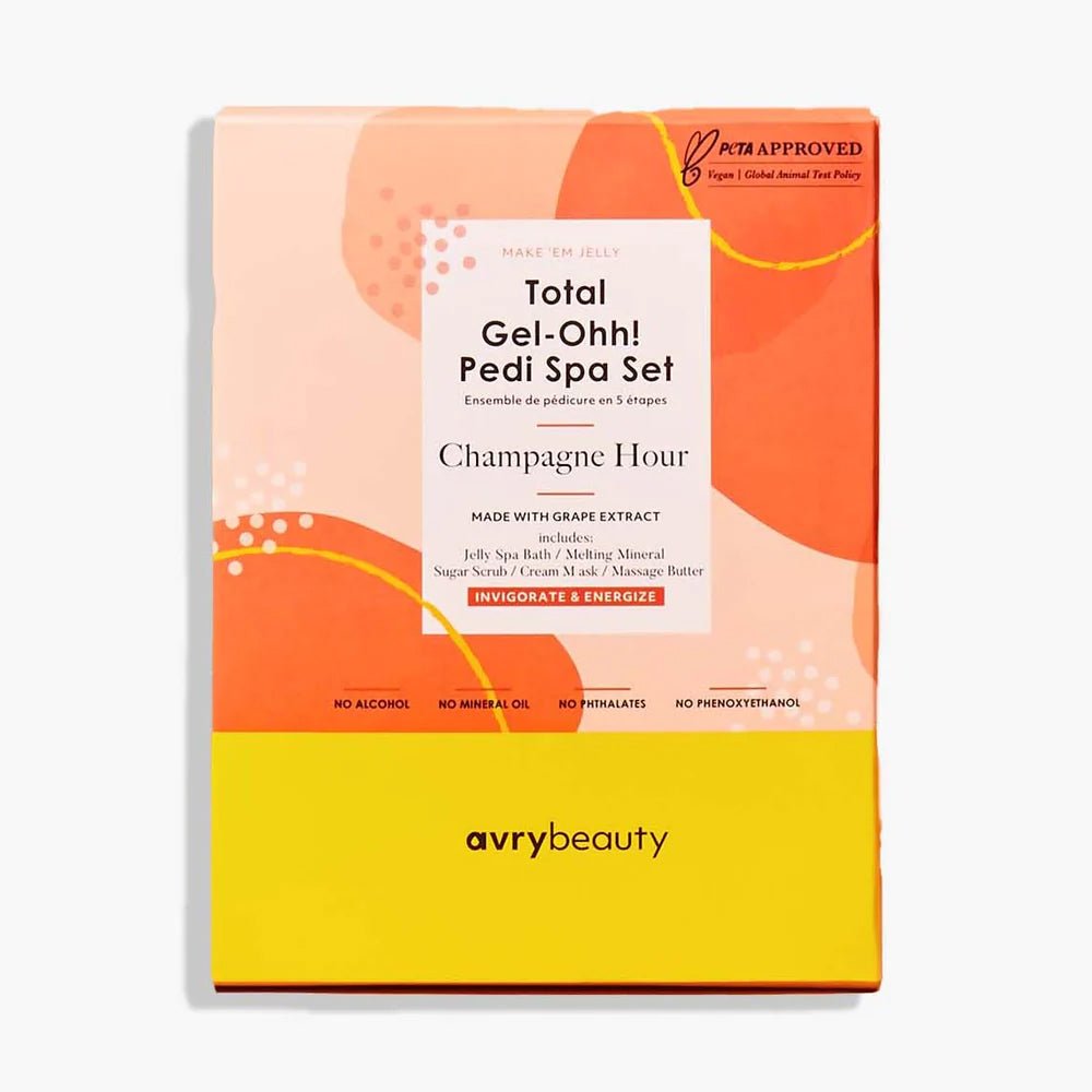 AVRY BEAUTY - 5 Steps Pedicure Kit Total Gel Ohh! - Champagne Hour - DTK Nail Supply