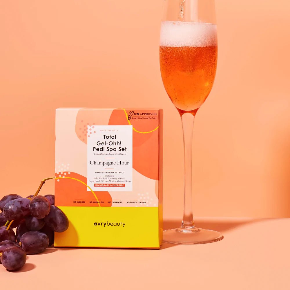 AVRY BEAUTY - 5 Steps Pedicure Kit Total Gel Ohh! - Champagne Hour - DTK Nail Supply