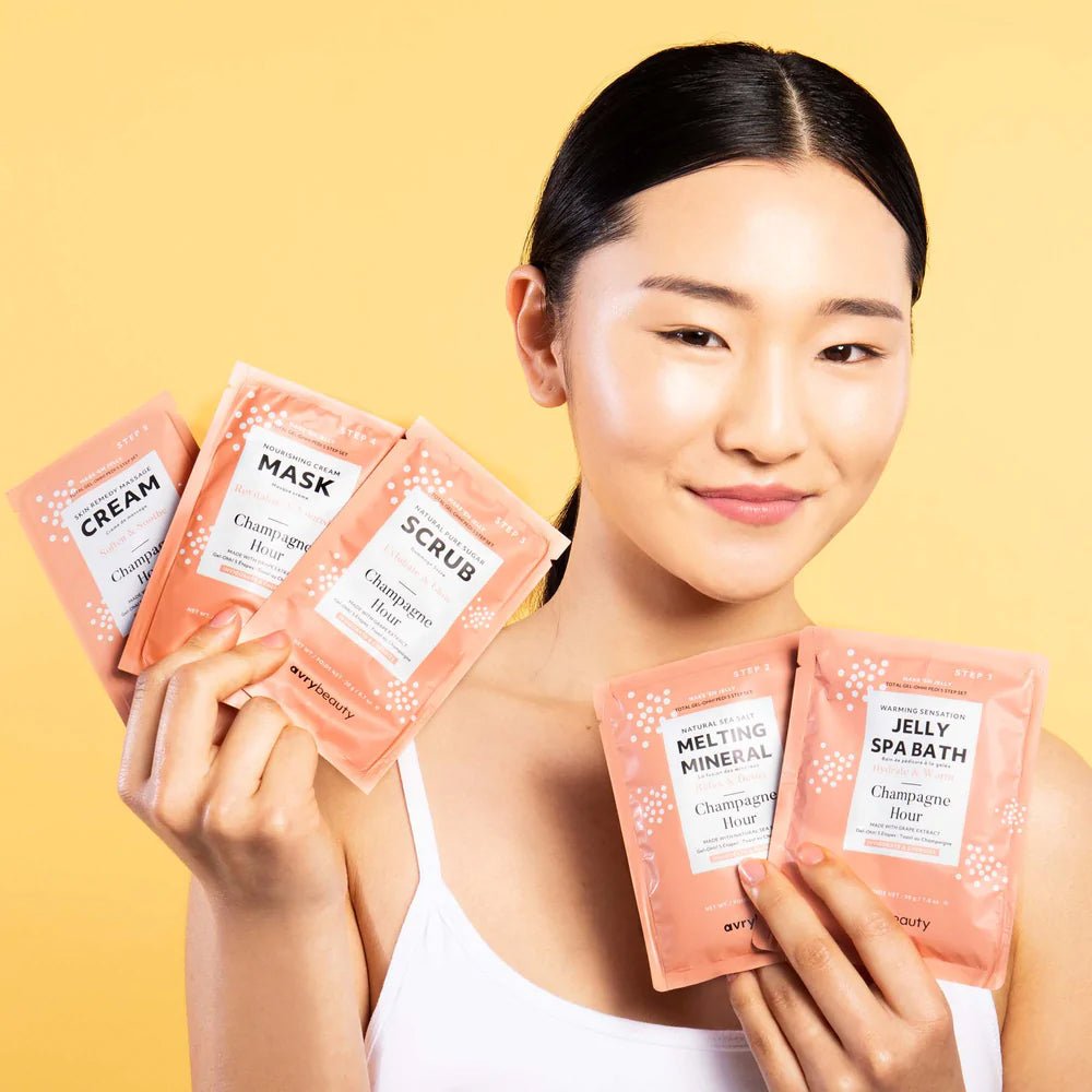 AVRY BEAUTY - 5 Steps Pedicure Kit Total Gel Ohh! - Champagne Hour - DTK Nail Supply