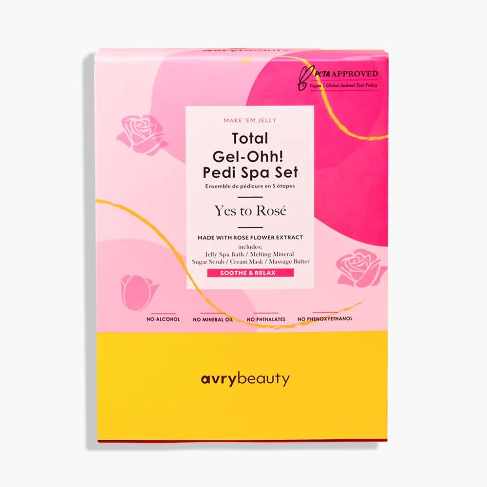 AVRY BEAUTY - 5 Steps Pedicure Kit Total Gel Ohh! - Yes to Rose - DTK Nail Supply
