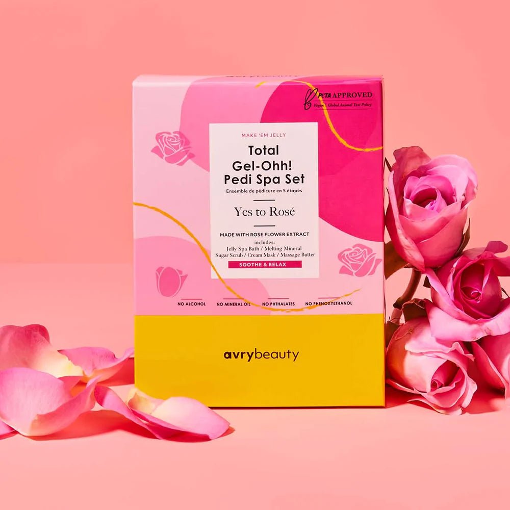AVRY BEAUTY - 5 Steps Pedicure Kit Total Gel Ohh! - Yes to Rose - DTK Nail Supply