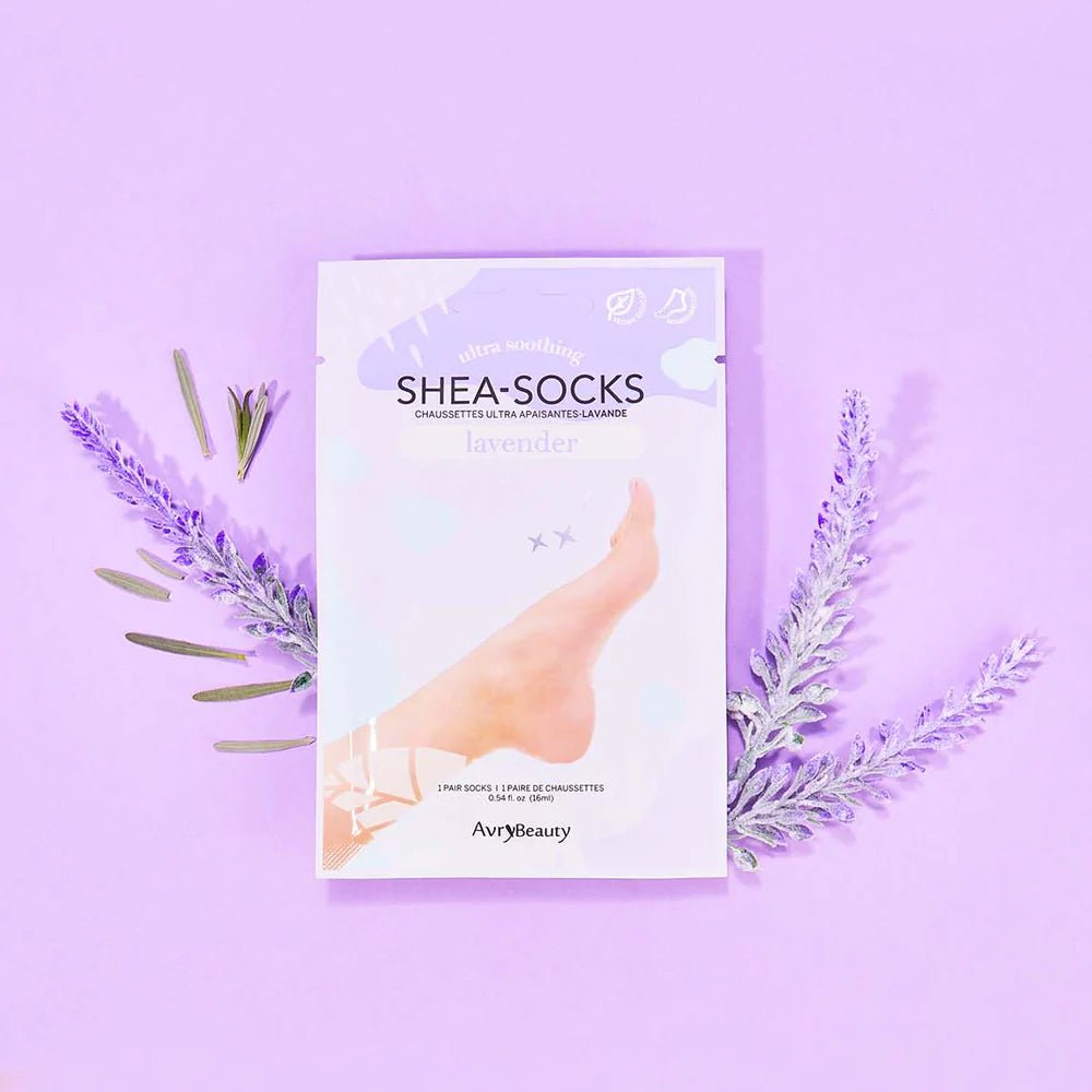 AVRY BEAUTY - Box of 25 Shea Socks - Lavender - DTK Nail Supply