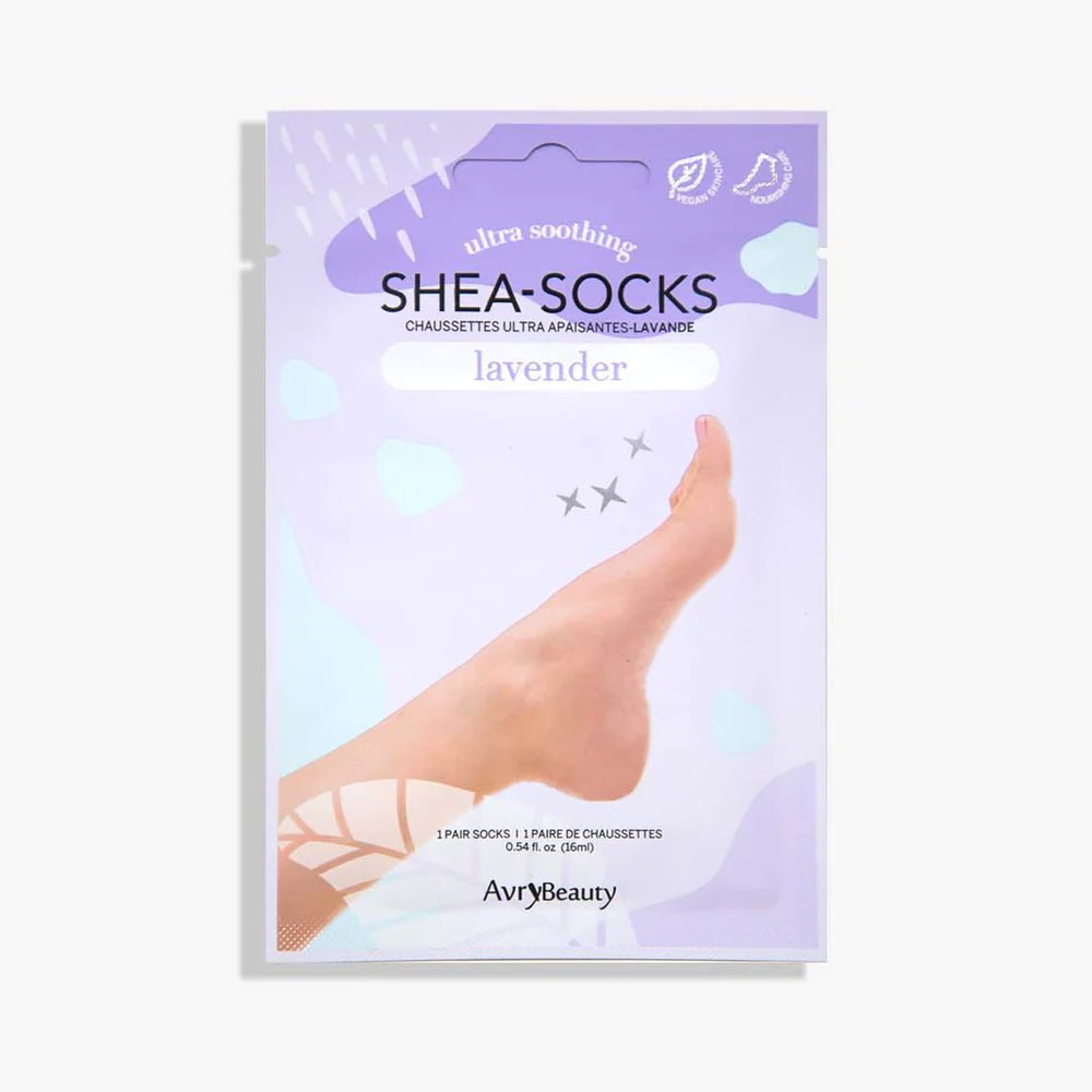 AVRY BEAUTY - Box of 25 Shea Socks - Lavender - DTK Nail Supply