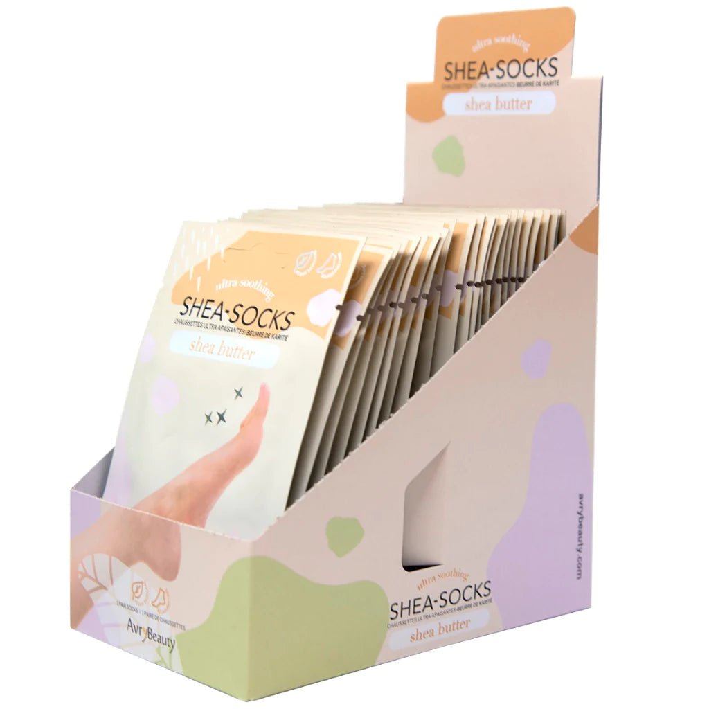 AVRY BEAUTY - Box of 25 Shea Socks - Shea Butter - DTK Nail Supply