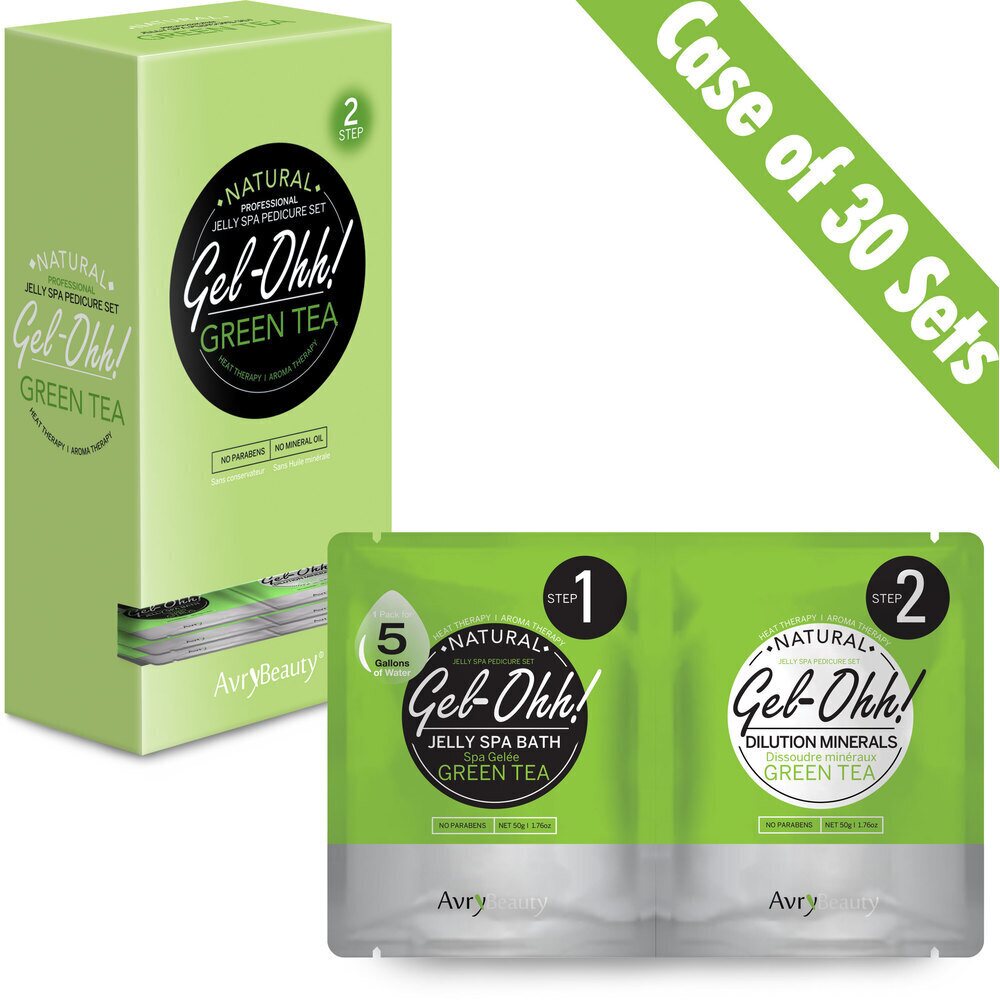 AVRY BEAUTY - CASE OF 30 - Gel - Ohh! Jelly Spa Bath - GREEN TEA - DTK Nail Supply