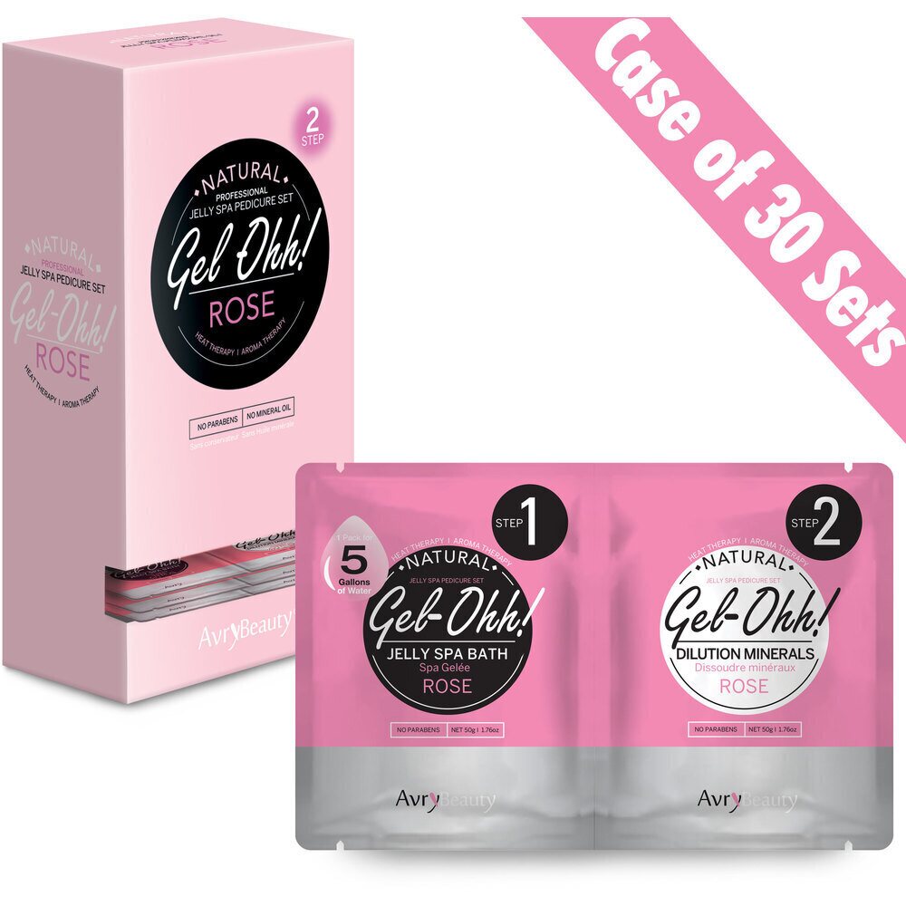 AVRY BEAUTY - CASE OF 30 - Gel - Ohh! Jelly Spa Bath - ROSE - DTK Nail Supply
