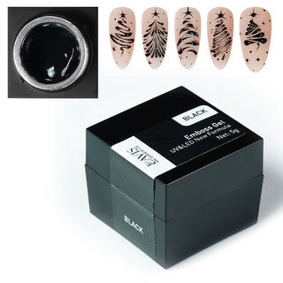  Set Emboss Gel Polish Nail Art 5 Colors - 0.5oz by LAVIS NAILS ART sold by DTK Nail Supply