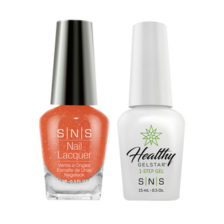  SNS Gel Nail Polish Duo - BM07 Orange, Glitter Colors by SNS sold by DTK Nail Supply