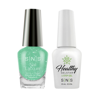  SNS Gel Nail Polish Duo - BM25 Glitter, Green Colors by SNS sold by DTK Nail Supply
