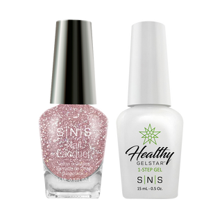  SNS Gel Nail Polish Duo - BP08 Pink, Glitter Colors by SNS sold by DTK Nail Supply
