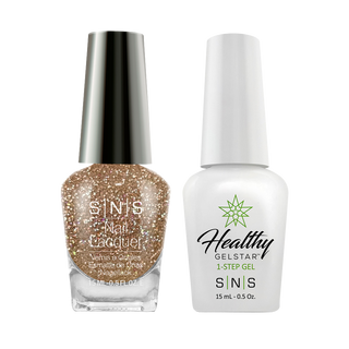  SNS Gel Nail Polish Duo - BP10 Glitter, Gold Colors by SNS sold by DTK Nail Supply