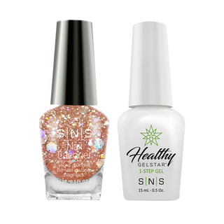  SNS Gel Nail Polish Duo - BP28 Glitter, Gold Colors by SNS sold by DTK Nail Supply