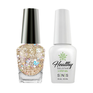  SNS Gel Nail Polish Duo - BP30 Glitter, Gold Colors by SNS sold by DTK Nail Supply