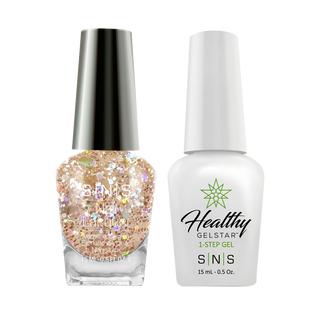  SNS Gel Nail Polish Duo - BP32 Glitter, Gold Colors by SNS sold by DTK Nail Supply