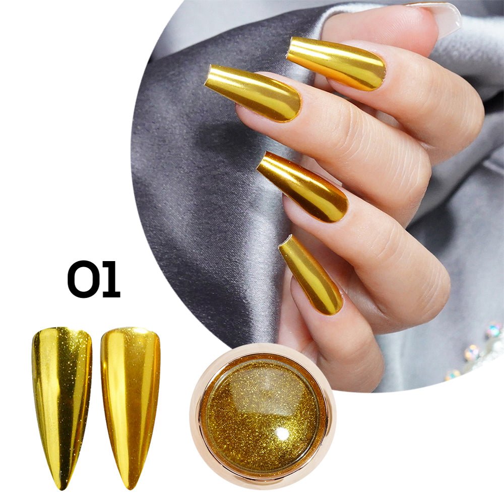 Classic Chrome Nail Powder - 01B - DTK Nail Supply