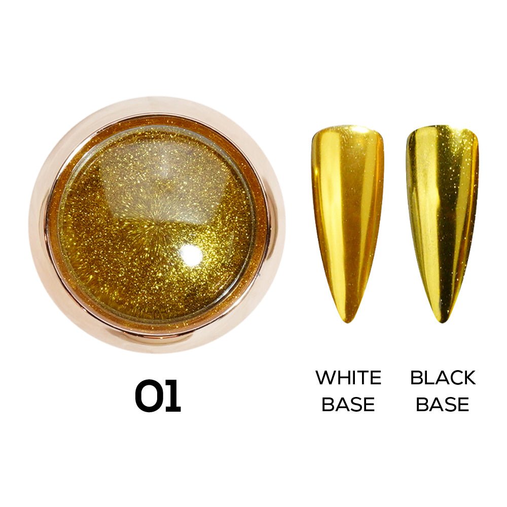 Classic Chrome Nail Powder - 01B - DTK Nail Supply