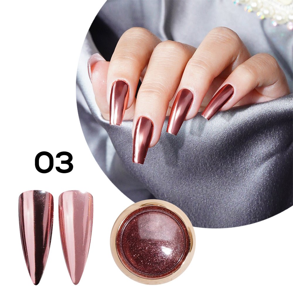 Classic Chrome Nail Powder - 03B - DTK Nail Supply