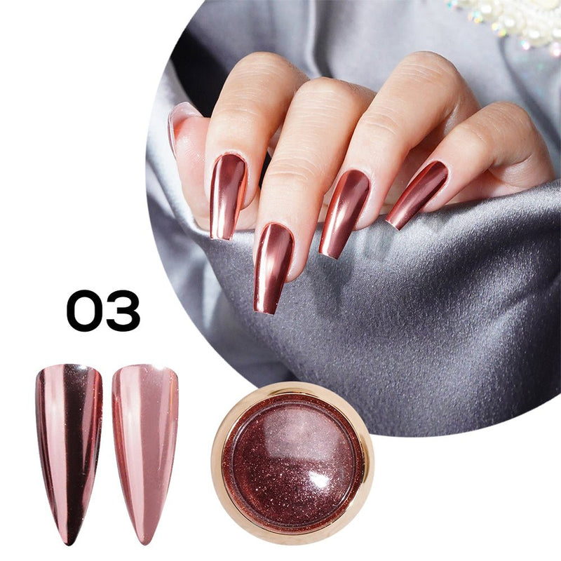 Classic Chrome Nail Powder - 03B - DTK Nail Supply