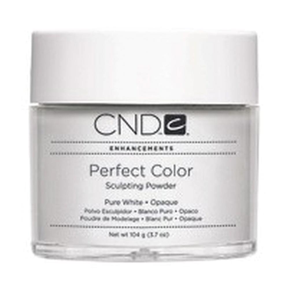 CND Perfect Color Sculpt Powder - Pure White Opaque 3.7oz - DTK Nail Supply