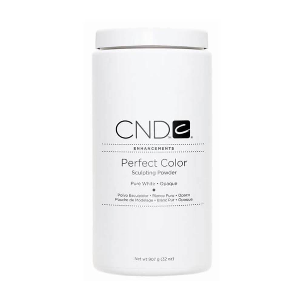 CND Perfect Color Sculpt Powure der - Pure White Opaque 32oz - DTK Nail Supply