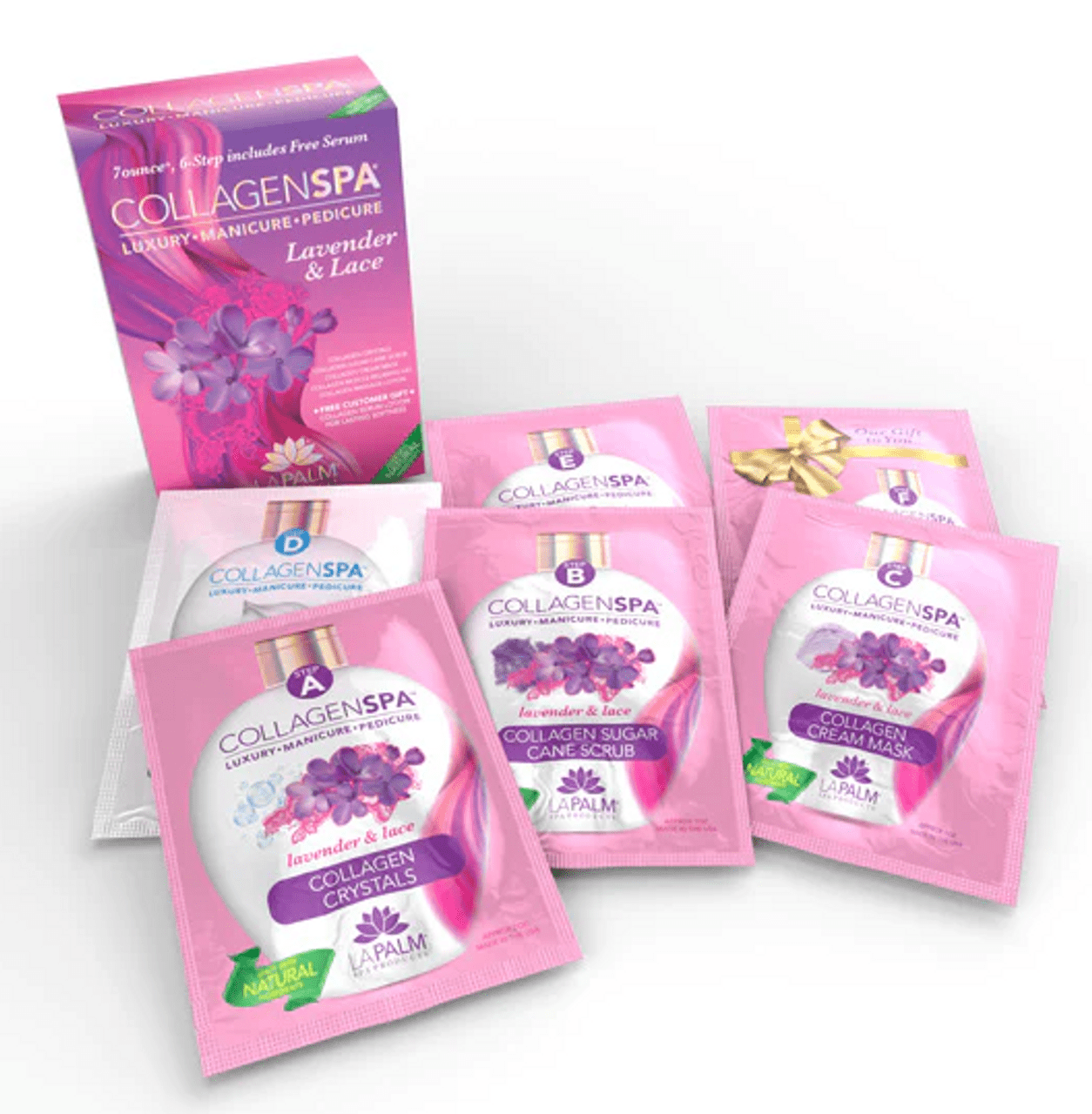 Collagen Spa 6 Steps System + Bomber - Lavender & Lace Single - DTK Nail Supply