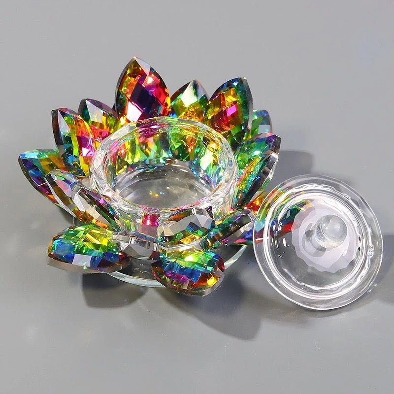 Crystal Lotus Flower Dappen Dish - Multicolor 3 - DTK Nail Supply
