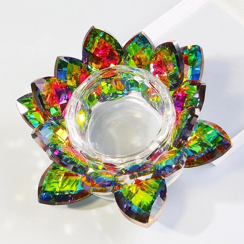 Crystal Lotus Flower Dappen Dish - Multicolor 3 - DTK Nail Supply