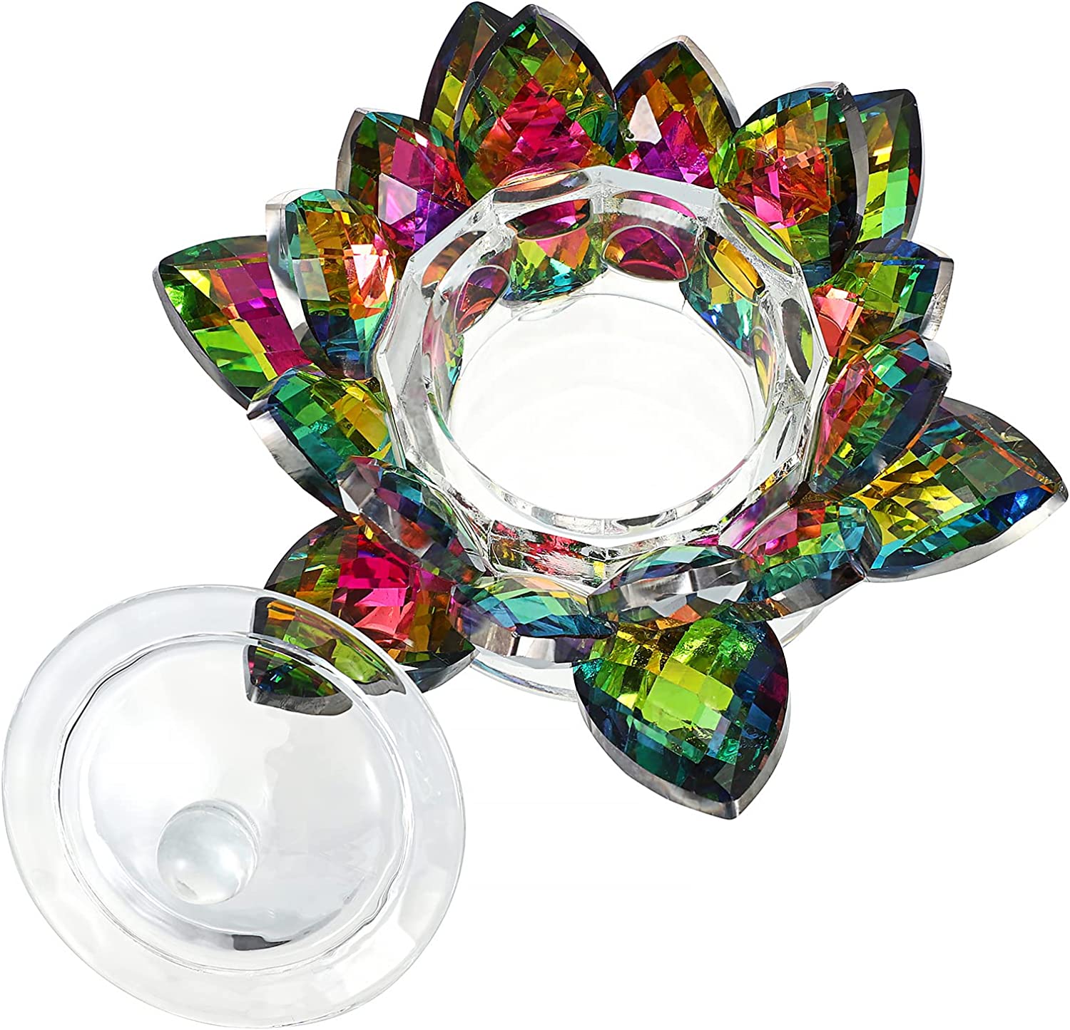 Crystal Lotus Flower Dappen Dish - Multicolor 3 - DTK Nail Supply