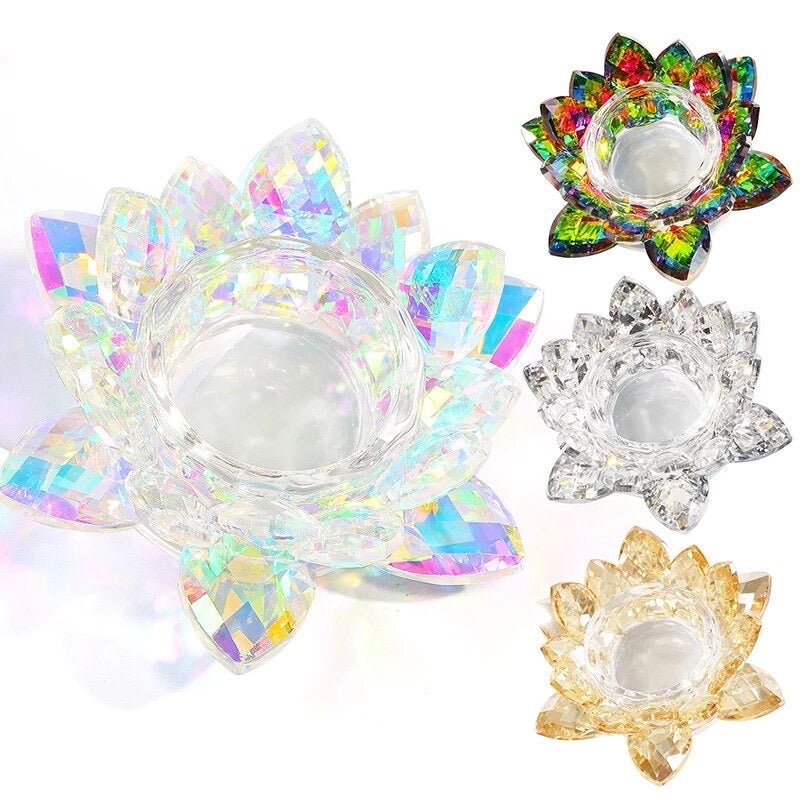 Crystal Lotus Flower Dappen Dish - Multicolor 3 - DTK Nail Supply